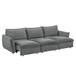 Eaden - Power Sofa With Sleeper - Gray Chenille