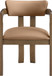 Lavrin - Vegan Leather Upholstered Dining Arm Chair (Set of 2) - Walnut Base