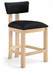 Lavrin - Vegan Leather Counter Stool (Set of 2) - Natural Base