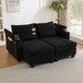 Convertible Chaise Lounge Sofa Chair With USB Ports, Cup Holders, Phone Holder And Storage