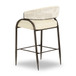 Tatum - Vegan Leather And 2-Tone Jacquard Counter Stool - Cream