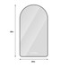 Modern Arched LED Bathroom Mirror With Time And Temperature Display, Anti Fog, Dimmable Light - Black