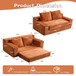 Comfortable Deep Seat Loveseat Sofa Bed, Reversible Cushion With Pillows