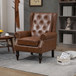 Modern Accent Armchair With Sturdy Wood Legs