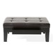 Chatham - Ottoman With Drawer Leather Storage Solution - Dark Coffee
