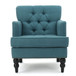Harrison - Tufted Club Chair With Plush Cushion And Studded Trim - Dark Teal