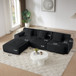 L Shaped Modular Sectional Sofa And Movable Ottoman