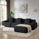 L Shaped Modular Sectional Sofa And Movable Ottoman