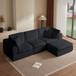 Cloud Sectional Couch, Convertible With Ottoman, 3 Seater Modular Design