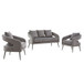 3 Piece Living Room Set, Loveseat & 2 Accent Chairs