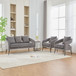 3 Piece Living Room Set, Loveseat & 2 Accent Chairs