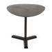 Industrial Style Elliptical Side Table With Aluminum Frame - Bronze