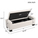 Textured Boucle Ottoman Bench With Hinged Lid For Seating And Storage - Beige
