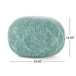 Deon - Knitted Pet Yarn Round Pouf With Classic Cable Knit Design - Aqua