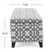 Quotient - Upholstered Storage Ottoman With Tapered Block Feet - Gray / White