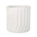 Planter With Subtle Pleated Design - Antique White