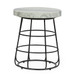 Side Table With Marble Top And Iron Base - Black / White