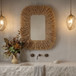 Palm - Sisal Rectangular Wall Mirror - Natural