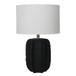 24" Textured Jagged Table Lamp - Black / White