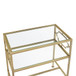 Grifton - Rectangular Glass Accent Table - Antique Gold