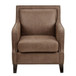 Shasta - Accent Chair With And Nail Buttons - Brown
