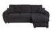 Veronica - Teddy Fleece Reversible Sleeper Sectional Sofa With Storage Chaise - Black
