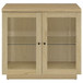 Tilbury - 2-Door Glass Front Accent Display Cabinet - Light Oak