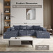 Modular Sectional Sofa, Convertible Couch With Chaise