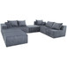 Luxury 8 Piece Modular U Shaped Sectional Sofa With Oversized Chaise Lounge And Bed Upholstery