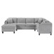 U Shaped Sectional Sofa, Corner Living Room Couch With Built In Cup Holders, Storage, USB Ports