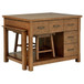 Mayfair - 3 Piece Kitchen Island With Extension Table - Dark Oak