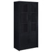 Riva - 4-Door Tall Accent Display Cabinet LED Lighting - Black
