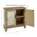 Driscoll - 2 Door Cabinet With Floral Design - Reclaimed Natural