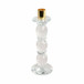 9" Etched Crystal Taper Holder - Clear / Gold