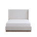 Hosford - Minimalist Upholstered Wingback Bed With Wood Base Platform