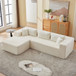 Modular Sofa With Golden Square Legs