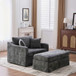 Accent Chair Wide With 2 Bolster Pillows, And Matching Ottoman