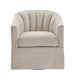 Solitude - Skirted Swivel Accent Chair With Hemp Like