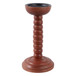 10" x 5" Stacked Pillar & Taper Holder - Walnut