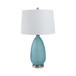 30" x 17" Frosted Glass Table Lamp - Blue