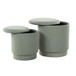 Marla - Upholstered Ottoman (Set of 2) - Light Green Velvet