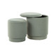 Marla - Upholstered Ottoman (Set of 2) - Light Green Velvet