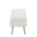 Storage - Bench - Natural Wood, Cream Fabric
