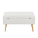 Storage - Bench - Natural Wood, Cream Fabric