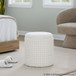 Tahoe - Waffle Ottoman - Ivory Wool