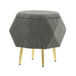 Diamond - Ottoman - Gold Metal Legs