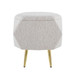 Diamond - Ottoman - Gold Metal Legs