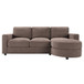 Modern L-Shaped Sectional Sofa With Curved Chaise, USB Ports, And Side Storage Pockets