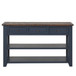 49'' Rectangular Solid 3 Drawer 2 Shelf Console Table - Blue