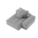 Modern Oversized Modular Sectional Sofa, Sparkling Chenille Fabric Soft Cushion Sofa With 2 Pillows
